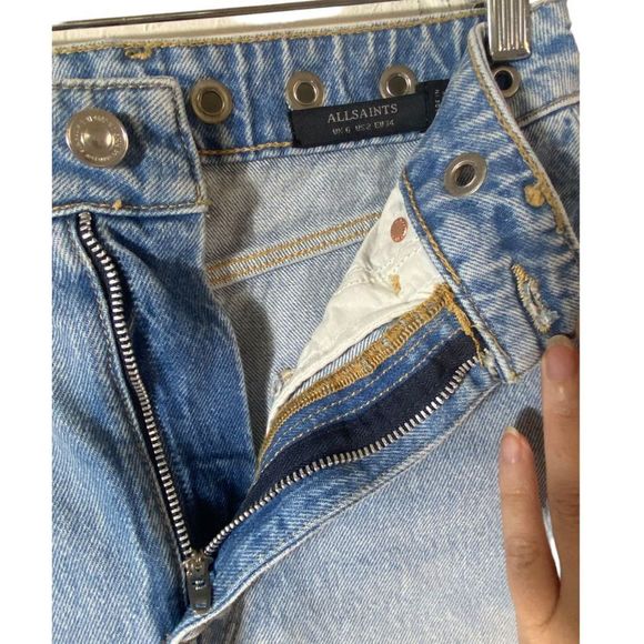 AllSaints Lila Eyelet Denim Skirt - Picture 7 of 7